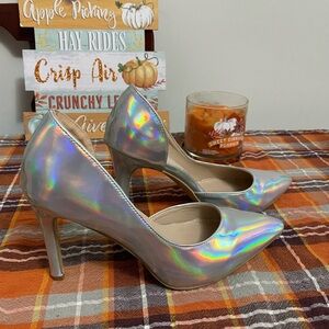SHEIN silver (Iridescent) heels, size 9